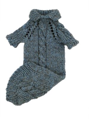 Maglia Sphynx grigioazzurra merinos/alpaca