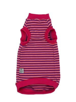 Maglietta Sphynx a righe fuxia rosa e blu