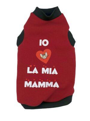 Felpa bordeaux io amo la mia mamma