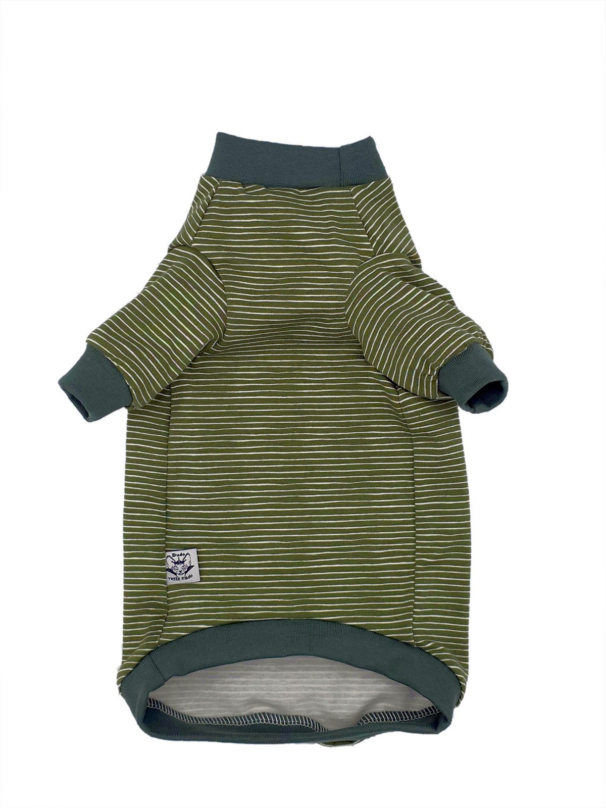 Maglietta Sphynx a righe verde militare
